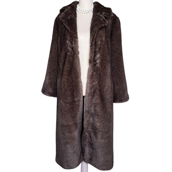 Furamur Jackets & Blazers - Furamur Full Length Faux Fur Coat Excellent Condition